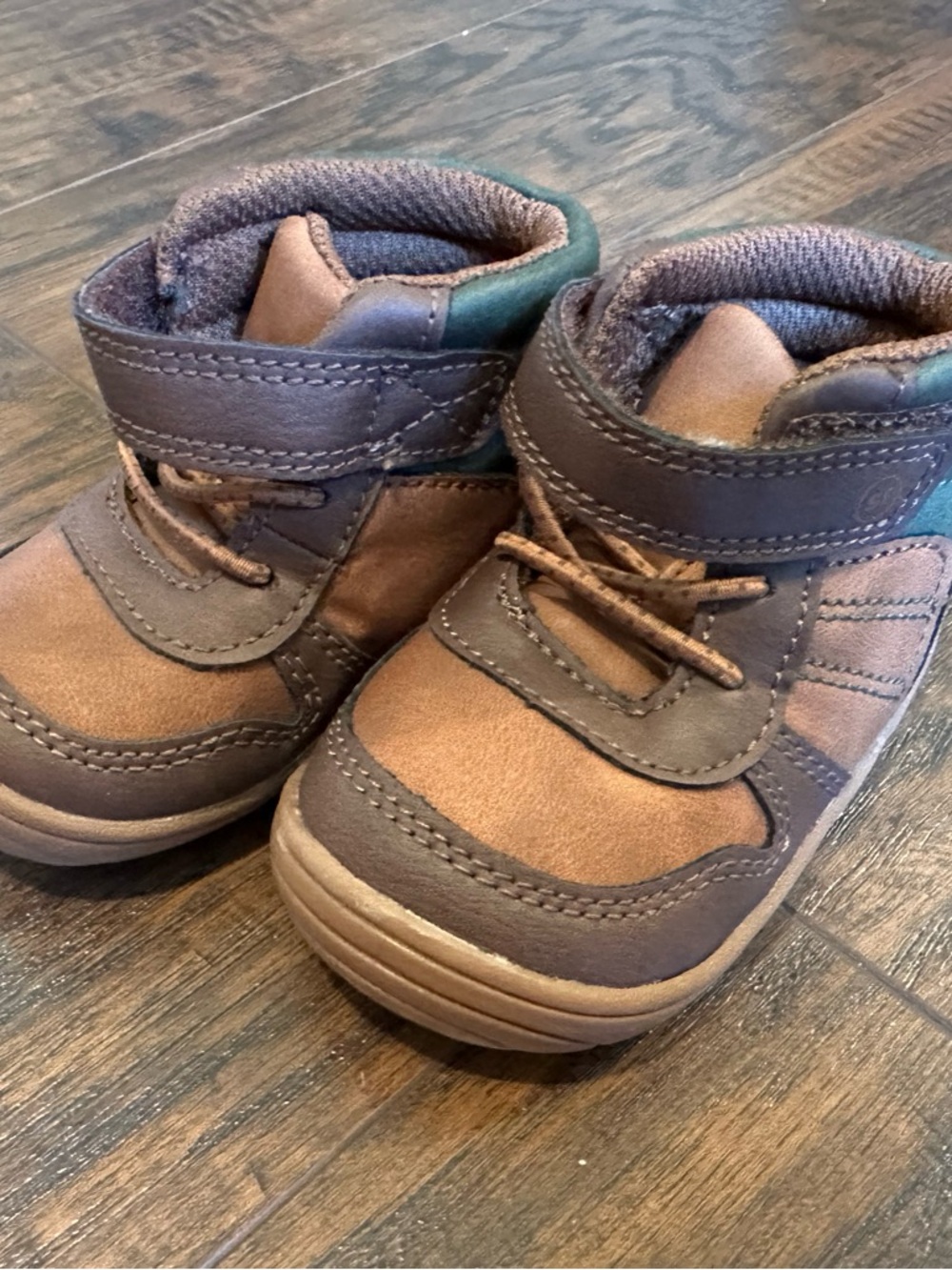 Kids Brown High-Top Casual Shoes - Comfortable Ankle Support